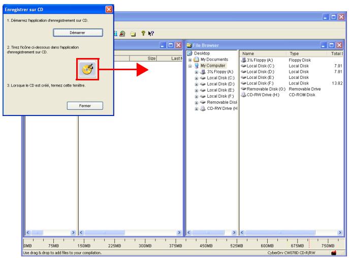 EPSON ALBUMMAKER 2 - Lors de l'utilisation d'un logiciel d'enregistrement sur CD (Windows 2000/XP) - 4