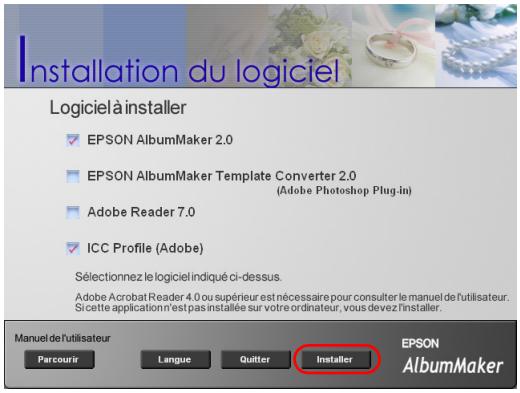 EPSON ALBUMMAKER 2 - Menu d-installation - 1