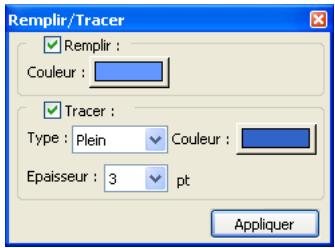 EPSON ALBUMMAKER 2 - Boîte de dialogue Remplissage/trait - 1