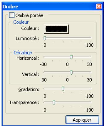 EPSON ALBUMMAKER 2 - Boîte de dialogue Ombre - 1