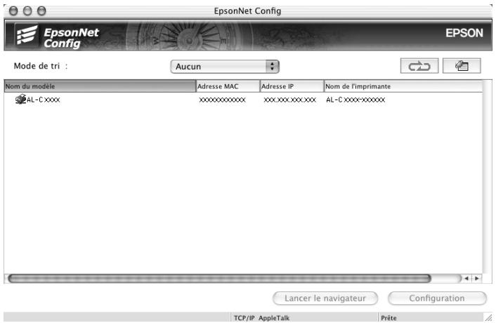 EPSON C824352 - Accès au guide d'utilisation de epsonnet config pour macintosh - 1