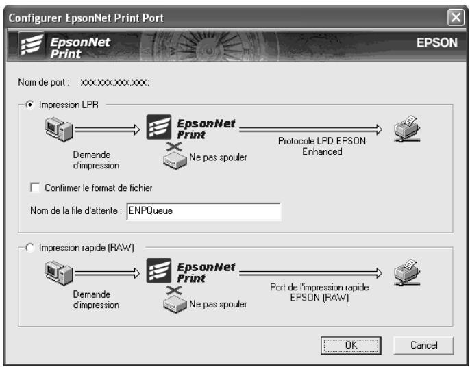 EPSON C824352 - Configuration du port de l'imprimante - 1