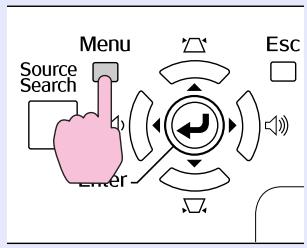 EPSON EMP-1707 - Projetez l'image à utiliser comme logo d'utilisateur puis appuyez sur le bouton [Menu]. - 2