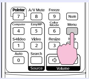 EPSON EMP-1707 - Projetez l'image à utiliser comme logo d'utilisateur puis appuyez sur le bouton [Menu]. - 1