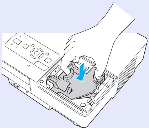 EPSON EMP-1707 - Installez la nouvelle lampe. - 1