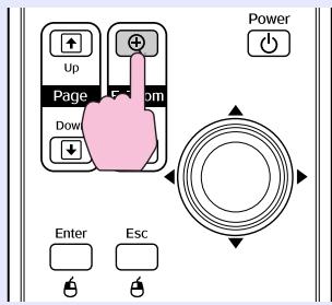 EPSON EMP-1707 - Démarrez la fonction Zoom électronique. - 1