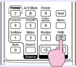 EPSON EMP-1707 - Appuyez sur le bouton [Help]. - 1