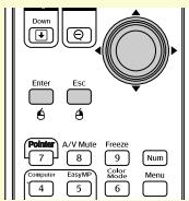 EPSON EMP-1707 - Utilisation de la télécommande - 1