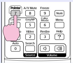 EPSON EMP-1707 - Affichez le pointeur. - 1