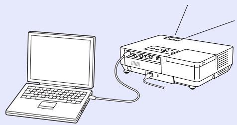 EPSON EMP-1707 - - Connexion à l'aide d'un cable USB (affichage USB). - 1