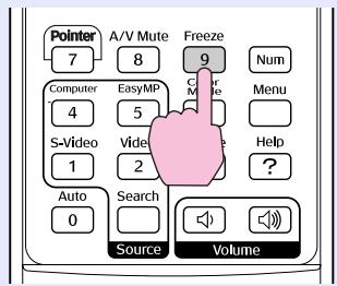 EPSON EMP-1707 - Maintenez le bouton [Freeze] enforcé pendant environ 5 secondes. - 1