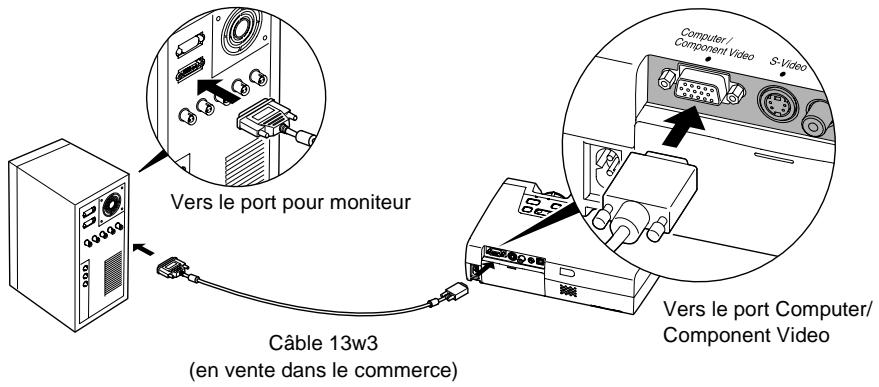 EPSON EMP-720 - Si le port pour moniteur est un port de type 13W3 - 1