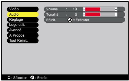EPSON EMP-720 - Menu "audio - 1