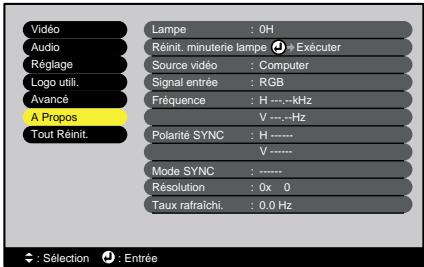 EPSON EMP-720 - Menu "a propos - 1