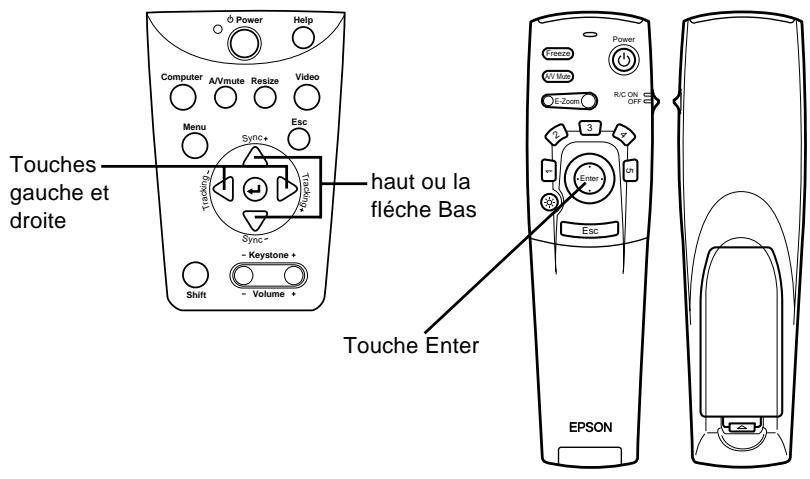 EPSON EMP-7350 - Modification des paramètres d'un menu - 1