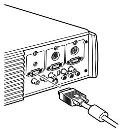 EPSON EMP-7350 - Connexion du cable video et du cable du moniteur - 2