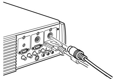 EPSON EMP-7350 - Connexion du cable de la souris et du cable série - 2