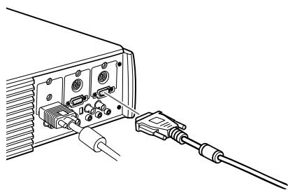 EPSON EMP-7350 - Connexion du cable video et du cable du moniteur - 3