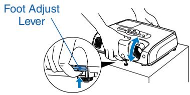 EPSON EMP-S3 - ■ Raising the Projection Position (Adjusting the front foot) - 2