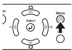 EPSON EMP-TW10H - Turn on the power and press the [Menu] button. - 1