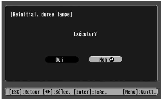 EPSON EMP-TW10H - Utilisez les touches [][] pour sélectionner "oui", puis appuyez sur la touche []. - 1