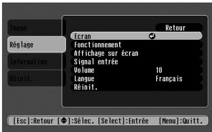 EPSON EMP-TW10H - Appuyez sur la touche []. - 2