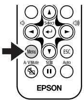 EPSON EMP-TW10H - Turn on the power and press the [Menu] button. - 2