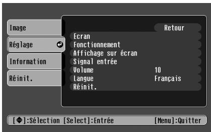 EPSON EMP-TW10H - Appuyez sur la touche [menu]. - 4