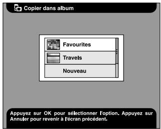 EPSON P-1000 - Copie d'une image favorite dans un album - 2