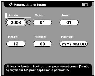 EPSON P-1000 - Paramètre date et heures - 1