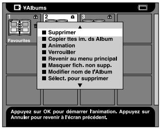 EPSON P-1000 - Suppression d'un album - 2