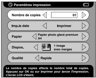 EPSON P-1000 - Modification des paramètres du pilote d'impression - 1