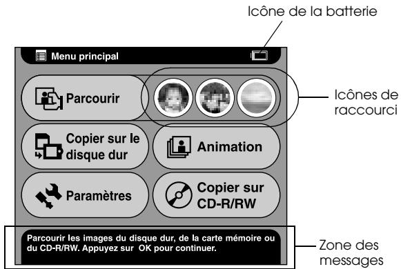 EPSON P-1000 - Comment utiliser le menu - 1