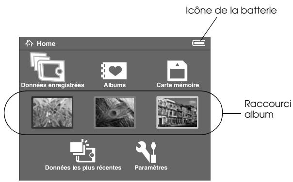 EPSON P-2000 - Utilisation de l'écran d'accueil - 1