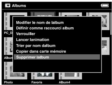 EPSON P-2000 - Suppression d'un album - 2