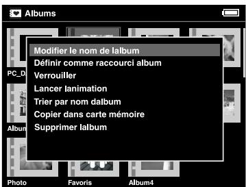 EPSON P-4000 - Modification du nom d'un album - 2