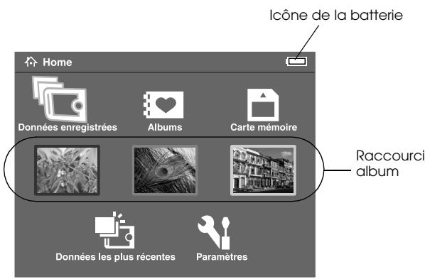 EPSON P-4000 - Utilisation de l'écran d'accueil - 1
