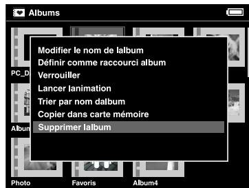 EPSON P-4000 - Suppression d'un album - 2