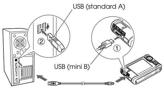 EPSON P-5000 - Connexion de la visionneuse à l'ordinateur - 1