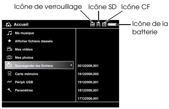 EPSON P-5000 - Utilisation de l'écran home - 1