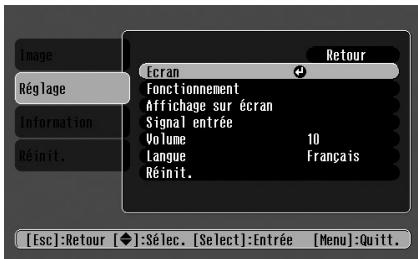 EPSON EMP-TW10 - Appuyez sur la touche [] . - 2