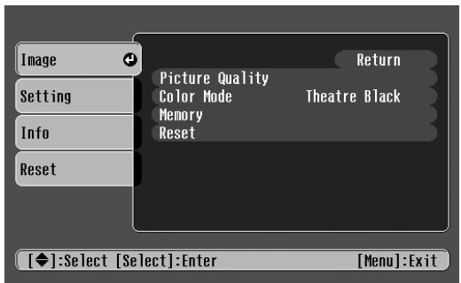 EPSON EMP-TW10 - ■Image menu - 1