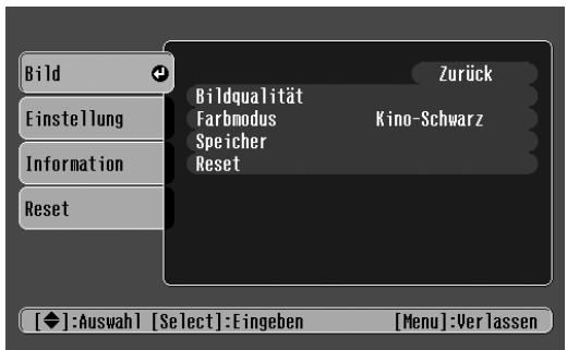 EPSON EMP-TW10 - Das Menu "Bild" - 1