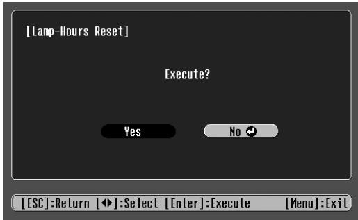 EPSON EMP-TW10 - Use the [ ][ ] buttons to select "Yes", then press the [ ] button. - 1