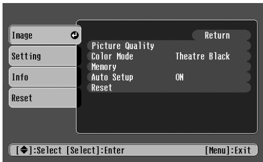 EPSON EMP-TW10 - ■Image menu - 2