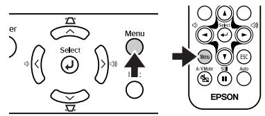 EPSON EMP-TW10 - Press the [Menu] button. - 1