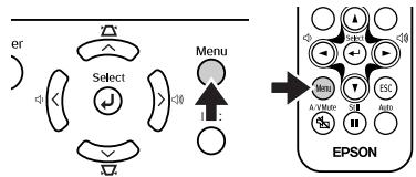EPSON EMP-TW10 - Drücken Sie die Taste [Menu]. - 1
