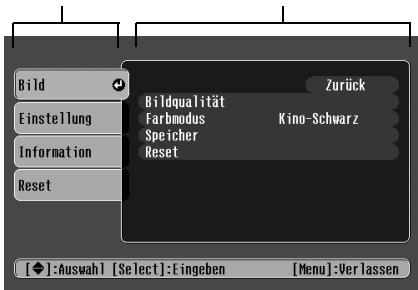 EPSON EMP-TW10 - Drücken Sie die Taste [Menu]. - 2