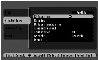 EPSON EMP-TW10 - Drucken Sie die [] Taste. - 3