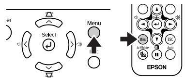 EPSON EMP-TW10 - Appuyez sur la touche [Menu]. - 1